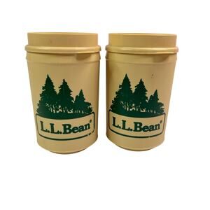 Vintage LL Bean Plastic Travel Mug Coffee Cup w Lid Aladdin Made in USA Logo